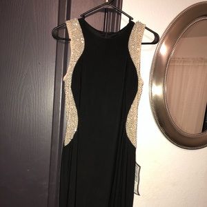 beaded black dress